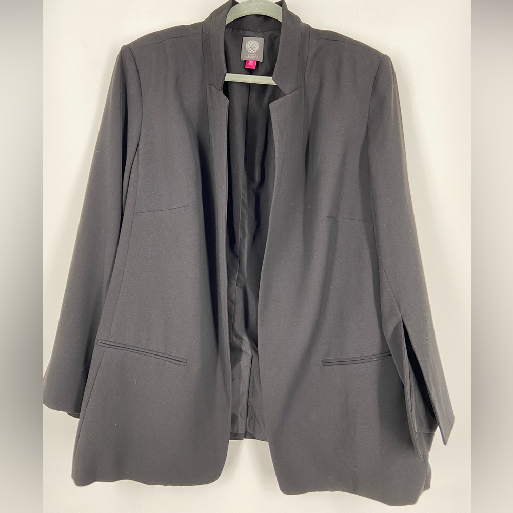 Vince Camuto‎ Black Open Front Jacket with slit sleeves, Size 18W